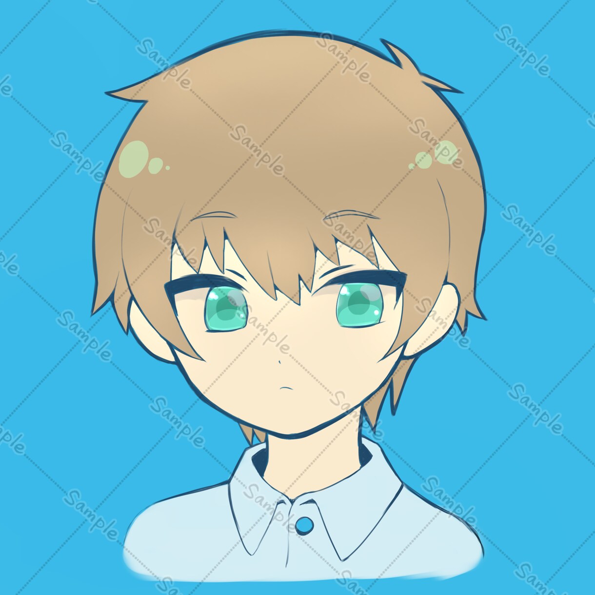 完成品アイコン販売します クールな表情の男の子のイラスト イメージ1