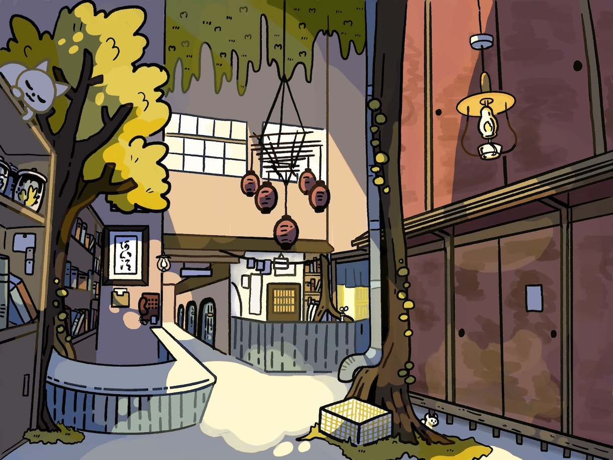 かわいいデフォルメ背景イラストを制作します Webページ・配信・ゲーム・TRPG・サムネ・待機画面など イメージ1