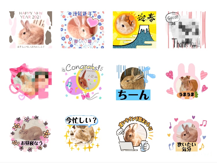 記念に✨写真で専用LINEスタンプお作ります ♡人物やペットのオリジナルLINEスタンプ♡家族用恋人仲間用 イメージ6