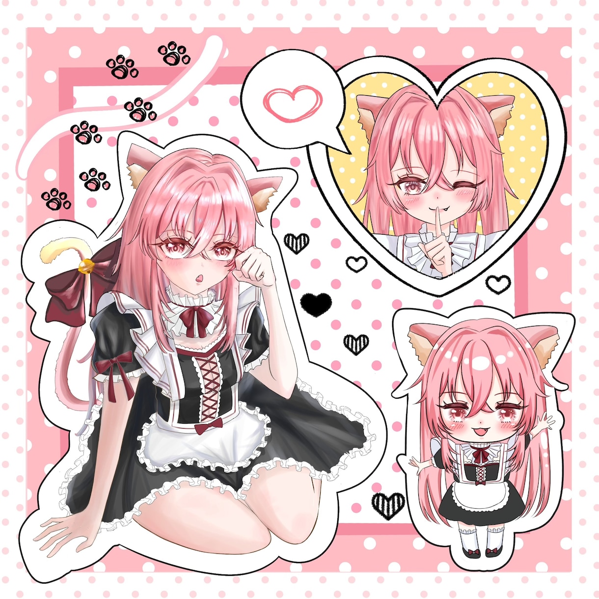 可愛い詰め込みイラストお描きします 可愛いをギュッと一枚に詰めた詰め込みイラストをお描きします！ イメージ3