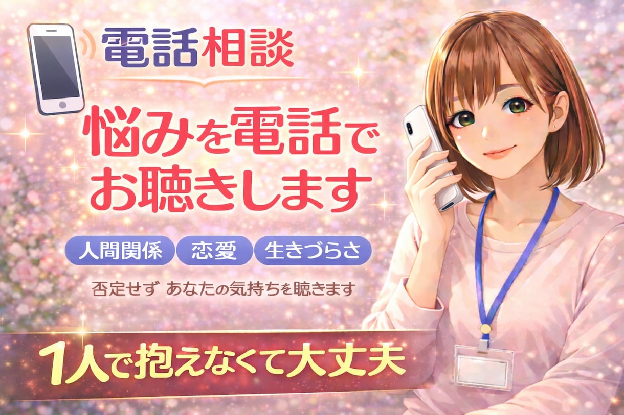 HSP・人間関係・恋愛の悩みを優しくお聴きします 看護師/心理カウンセラーが優しく否定せず悩みをお聴きします。 イメージ1