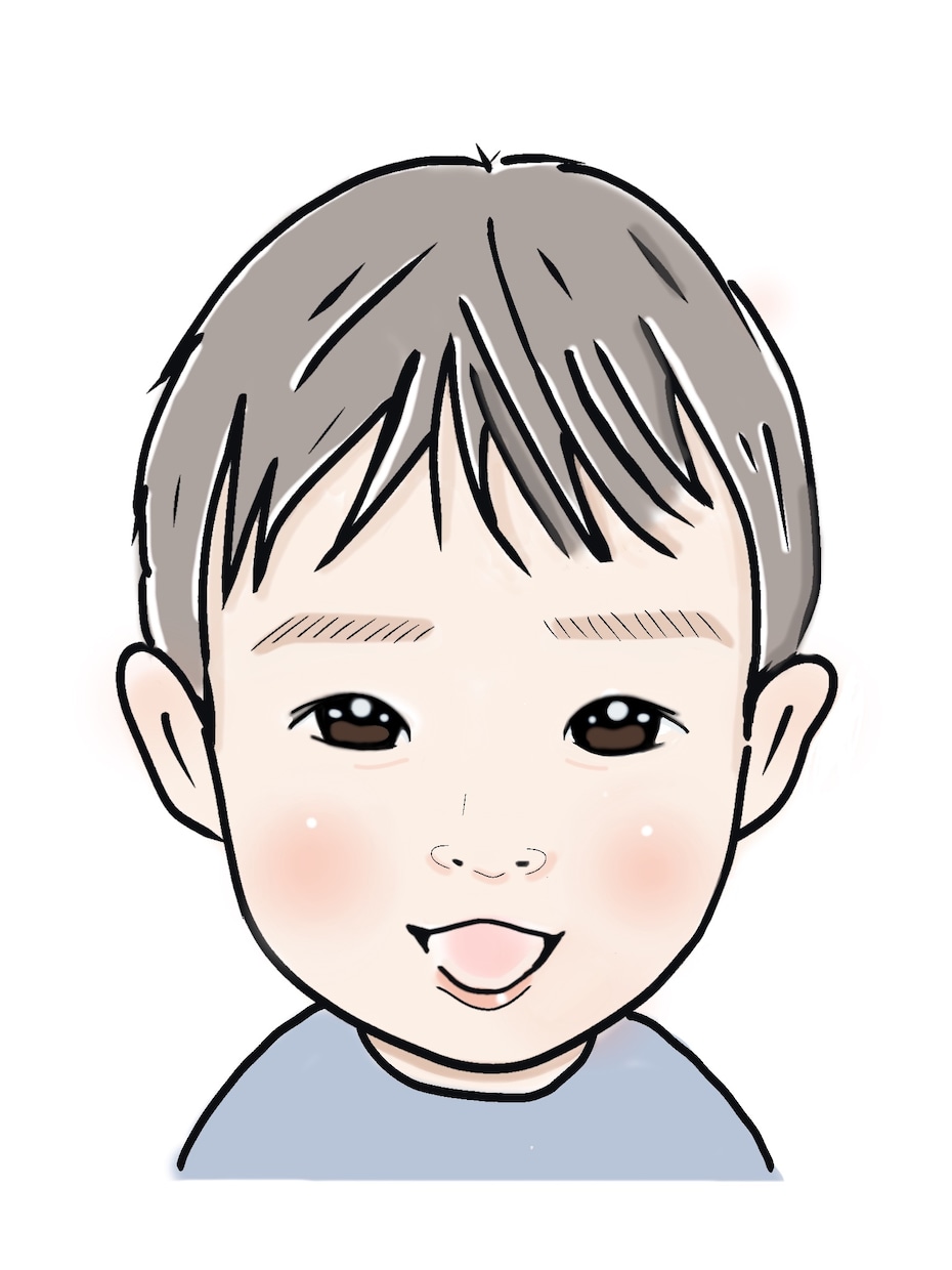 プレゼントや記念日にゼヒ！赤ちゃんの似顔絵描きます ほどよい似顔絵です。明るく、可愛い似顔絵描きます。 イメージ5