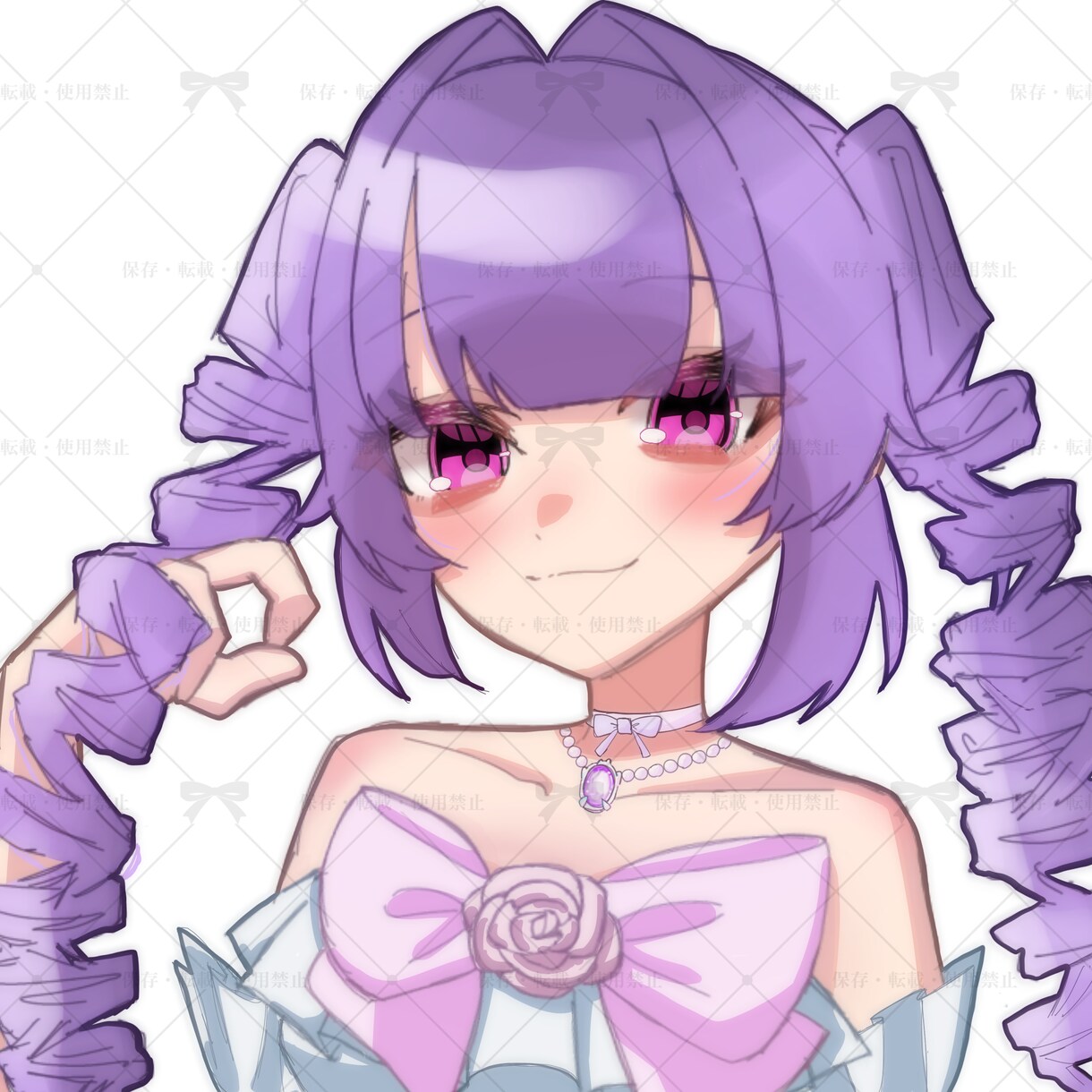 アイコンに使えるかわいいイラストを制作いたします シンプルだけどキラキラしててかわいいお目目が特徴です♡ イメージ2
