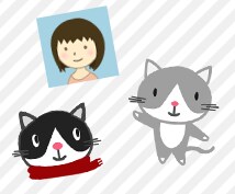人や動物を、TwitterやFacebookに使えるようなイラストにします イメージ1