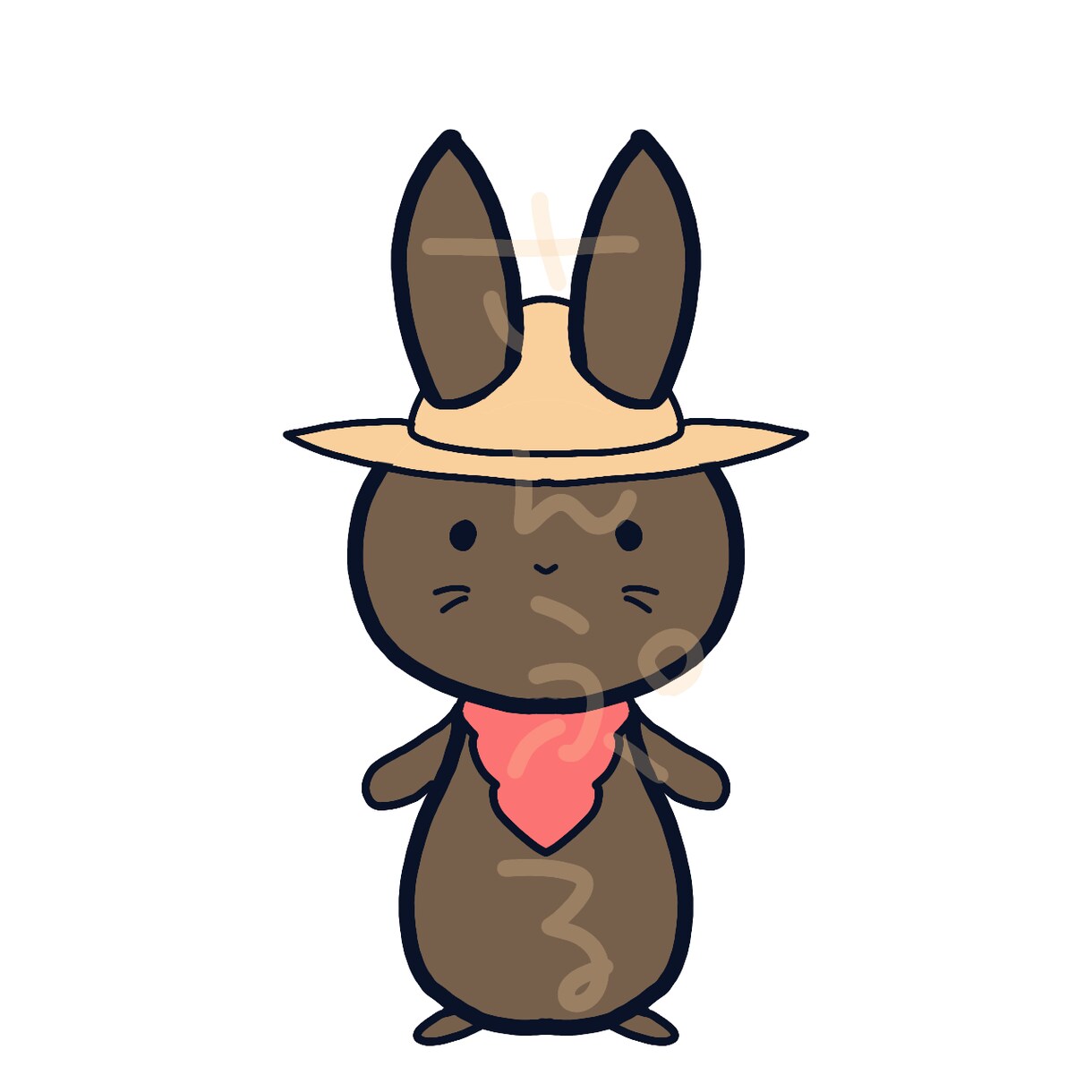 うさぎにつきいろんな表情などをおつけします シンプルな動物のイラストを活用したい方 イメージ4