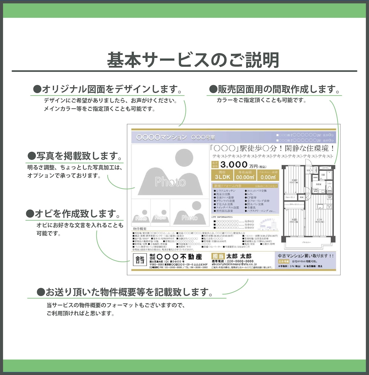 住宅・リフォーム／オリジナル販売チラシ作成致します 自社独自の販売チラシ／リノベーション・マンション・再販買取 イメージ4