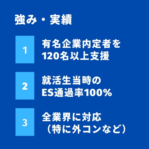 内定を勝ち取る！エントリーシート(es)添削します 有名企業内定者120名以上支援の外コン元社員が徹底サポート！ イメージ9