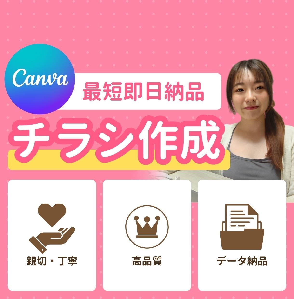 女性向け専門デザイナーがおしゃれなポスター作ります 修正回数無制限で納得のいくデザインが作れる！ イメージ1