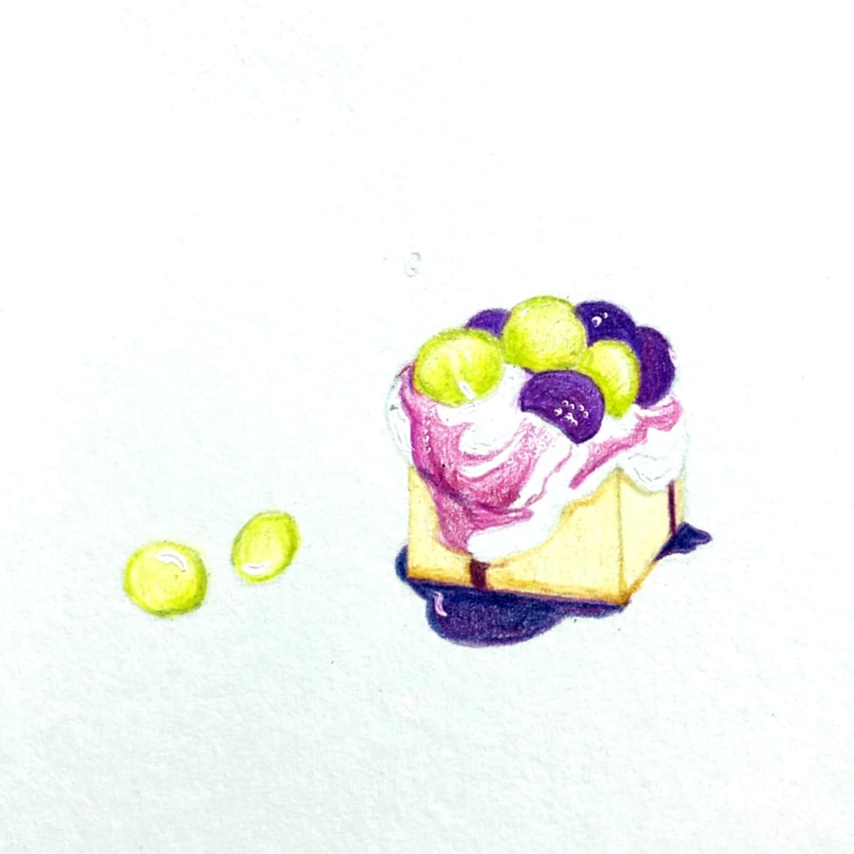 cafeのイラストを色鉛筆で描きます 色鉛筆で、手描きイラストです色鉛筆の優しいタッチのイラスト イメージ5
