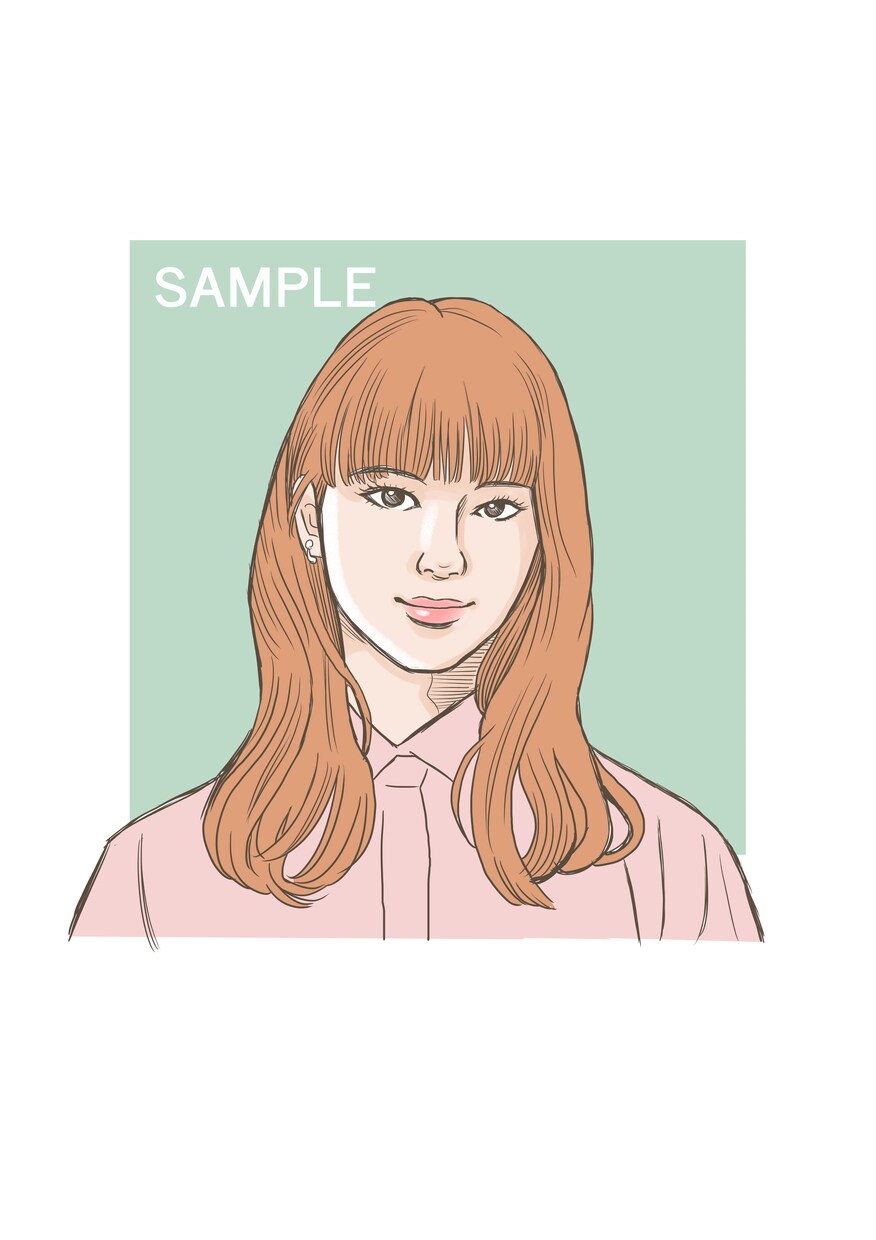 シンプルな似顔絵を写真からお描きします リアルデッサン風！シンプルな色を着色。プレゼントや記念日に。 イメージ4
