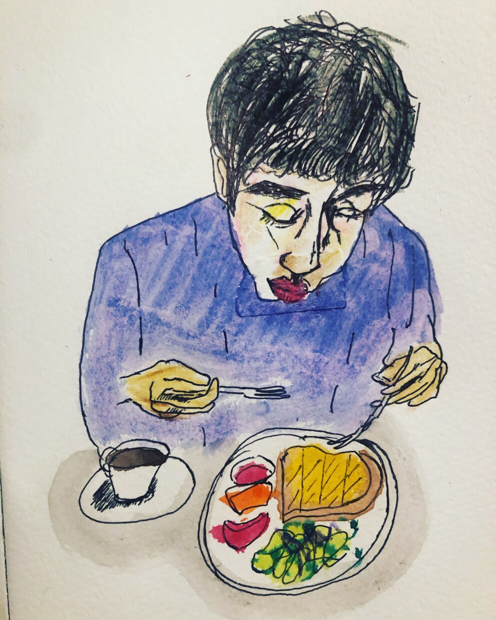 カラフルに気分明るくなる個性的な絵を描きます 手書きスタイルで似顔絵や絵のプレゼント、飾りたいに答えます！ イメージ3