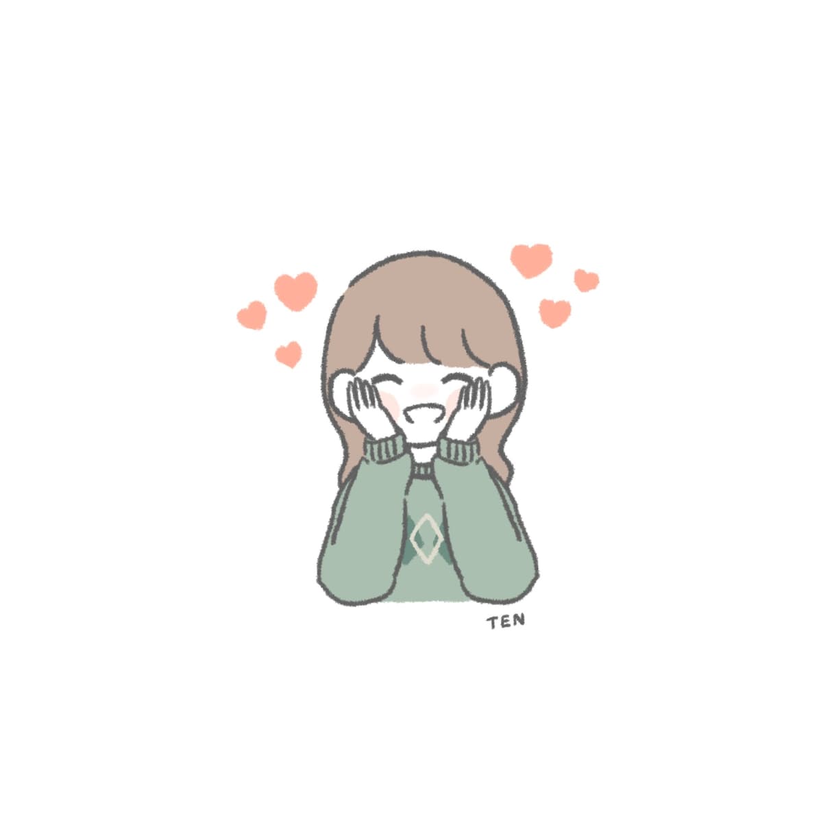 シンプルでゆるいアイコンを描きます 即対応♡SNSで写真に抵抗がある方へ イメージ3