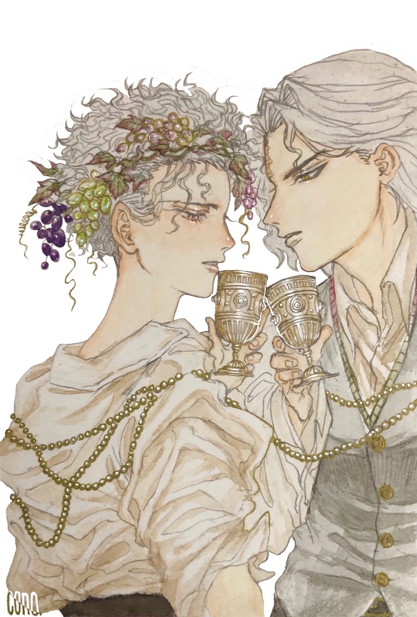 耽美･退廃的でアンティークな水彩イラスト描きます 商用･著作権料含◎ラフ修正無制限◎ポストカード原画お渡しOK イメージ5