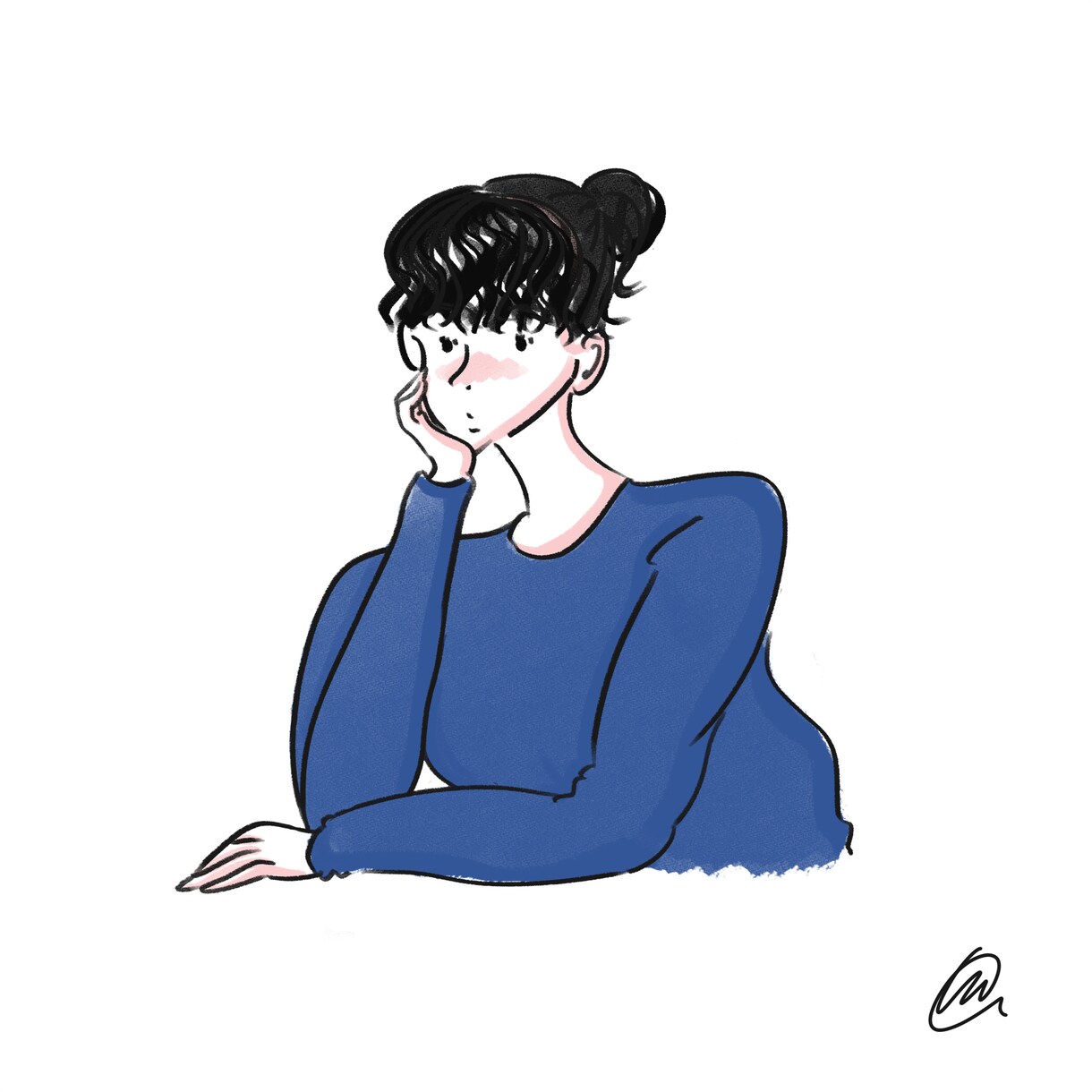 SNS等のアイコンや名刺に！似顔絵イラスト描きます シンプルながらもおしゃれな似顔絵！ペットもOK！文字入れ無料 イメージ8