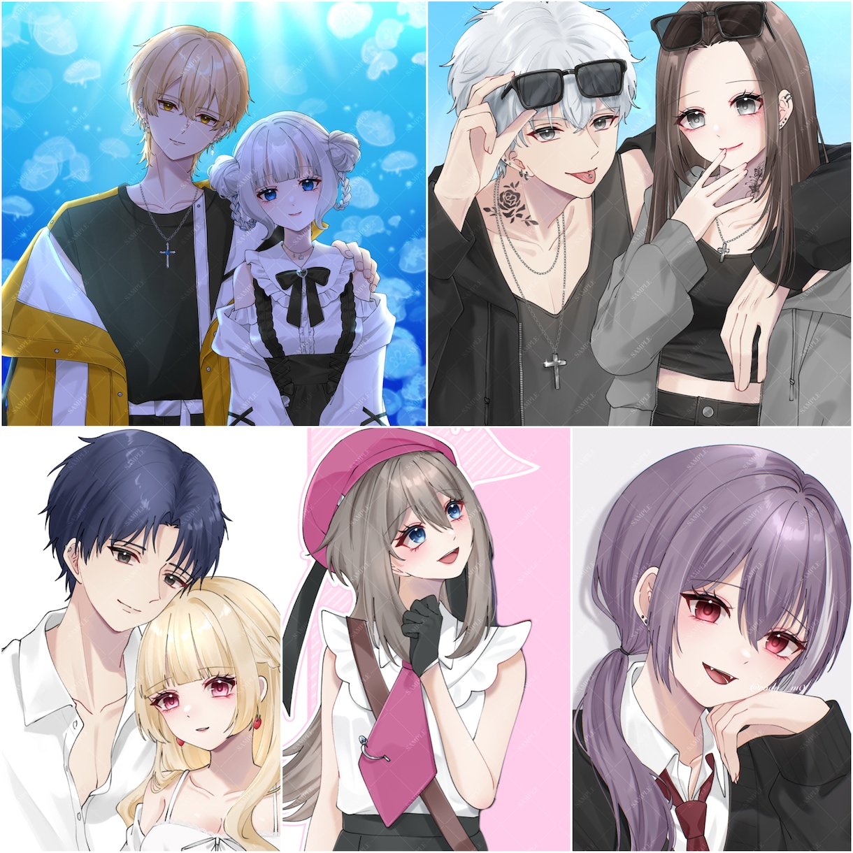 夢絵、アイコン、立ち絵、イラスト描きます 商用利用OK、簡易依頼・デフォ依頼も受付てます◎ イメージ3