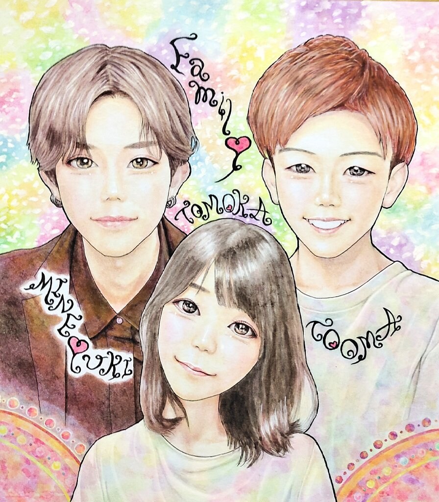 プレゼントや家族に可愛い似顔絵をお描きします 結婚記念❀感謝の気持ち♡アイコン☆思い出などにおススメ❦ イメージ6