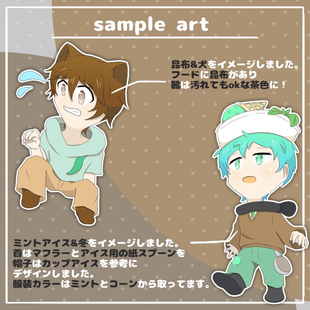 商用可！かわいい絵柄のデフォルメキャラ描きます アイコン、動画、SNSなどに！1からオリジナルもOK！ イメージ2