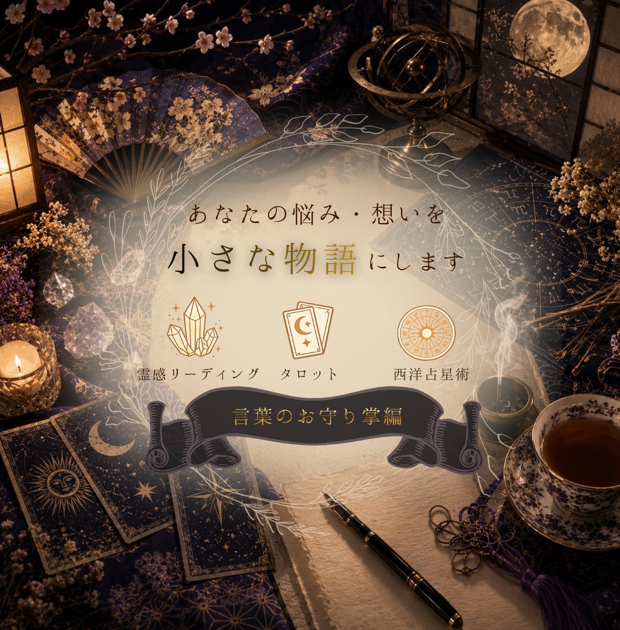 悩みや想いを占い、貴方だけのお守り小説を書きます 貴方の抱える悩みやテーマを読み取り物語にして貴方に届けます イメージ1