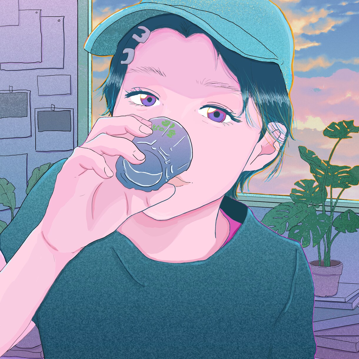 エモい♡レトロポップなイラストお描きします ◇文字入れ◎サムネ・家族・カップル等ご気軽にご相談ください♪ イメージ4