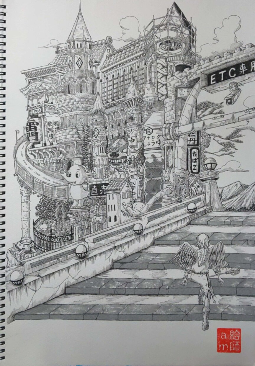 ペン画がお好きな方にオリジナルペン画を描きます オリジナルなので世界に1つしかない絵をお届けします イメージ1