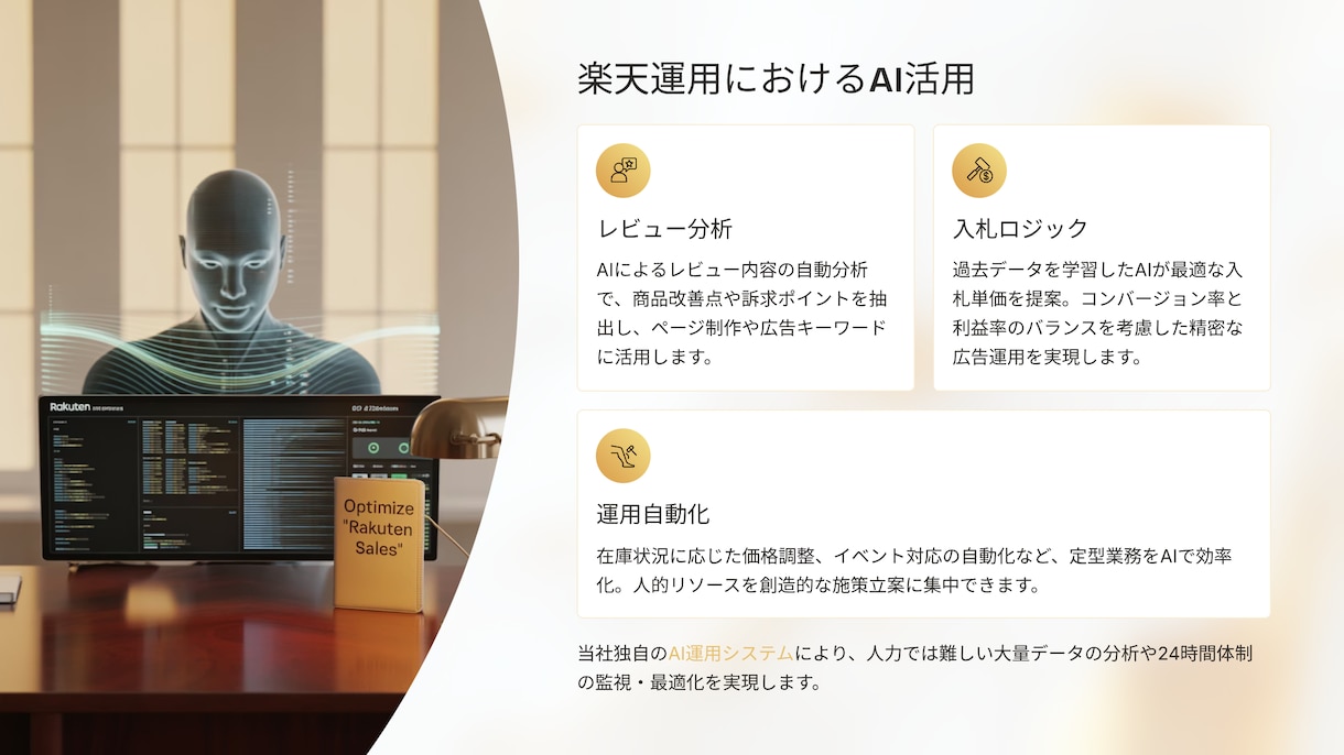 楽天プロ講師が伴走支援&運用代行まで対応します 楽天公式講師経験者が、利益重視で伴走＋運用代行を提供 イメージ8