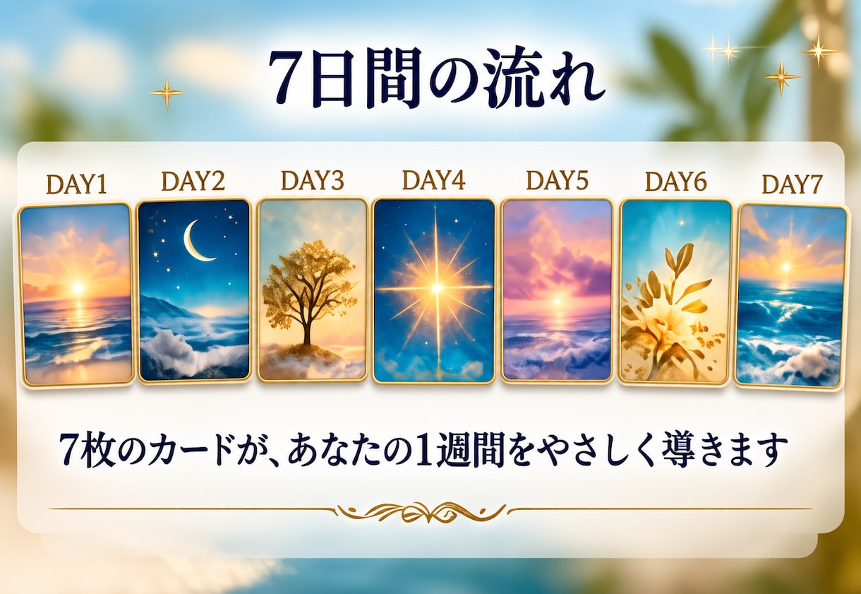 あなたの1週間をもっと素敵な毎日へと導きます 7枚のオラクルカードから始まる あなたのための1週間 イメージ5