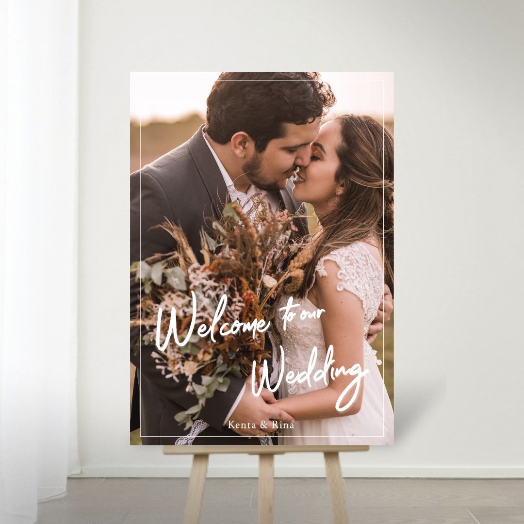 結婚式用ウェルカムボードのテンプレートお渡しします 【テンプレート】ウェルカムボード♡ Fleur（フルール）縦 イメージ8