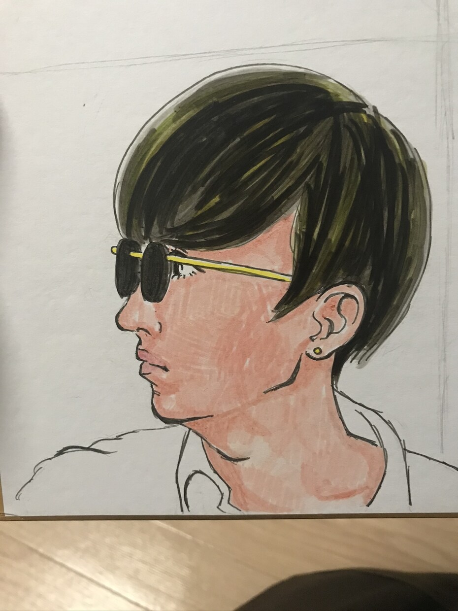 即対応！色紙に似顔絵描きます 思い出の写真や大切なあの人を…手書きでいつでも見られる状態に イメージ6