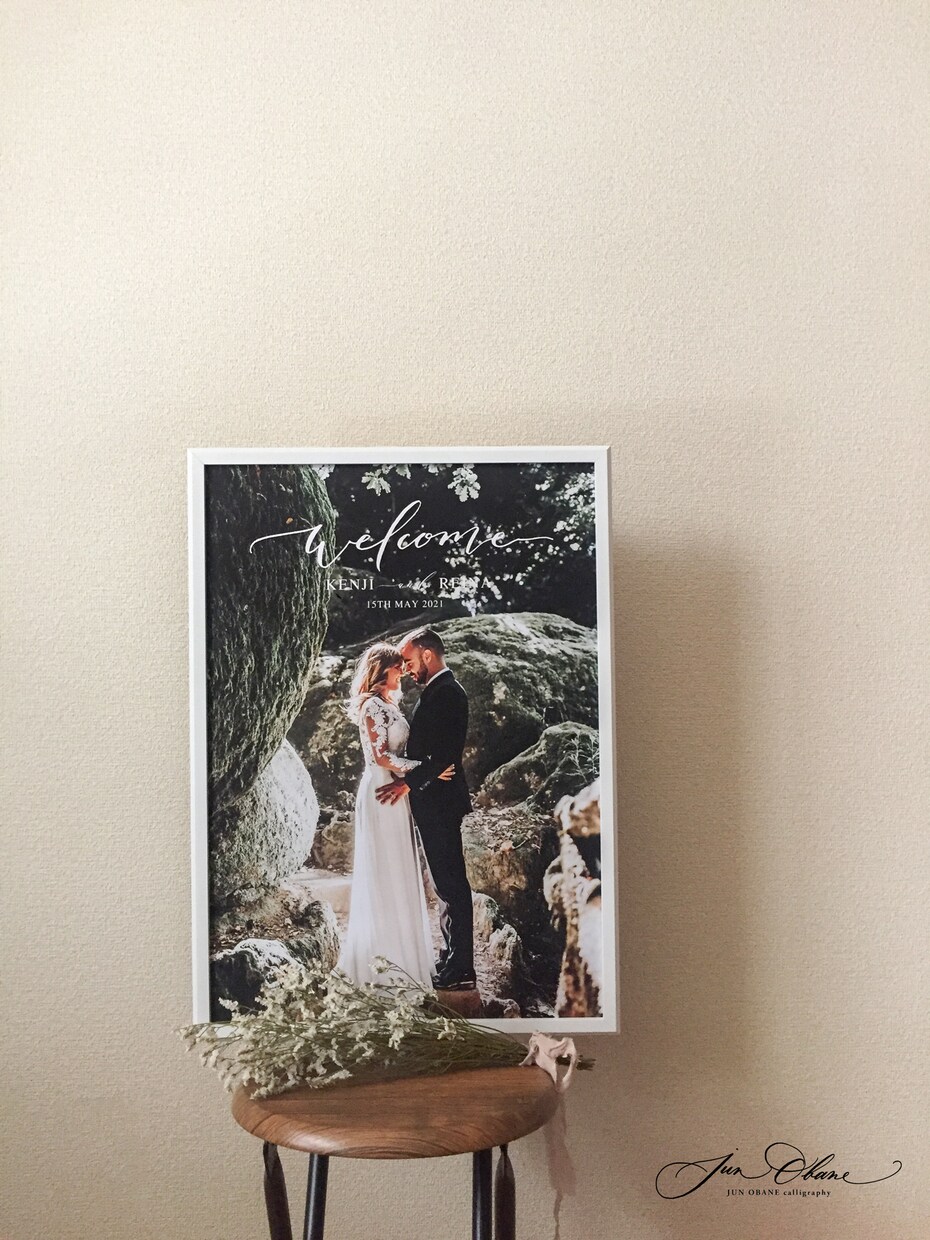 海外センスのお洒落なウェルカムボードお作りします 【ナチュラルWedding】結婚式アイテム_MD1 イメージ3