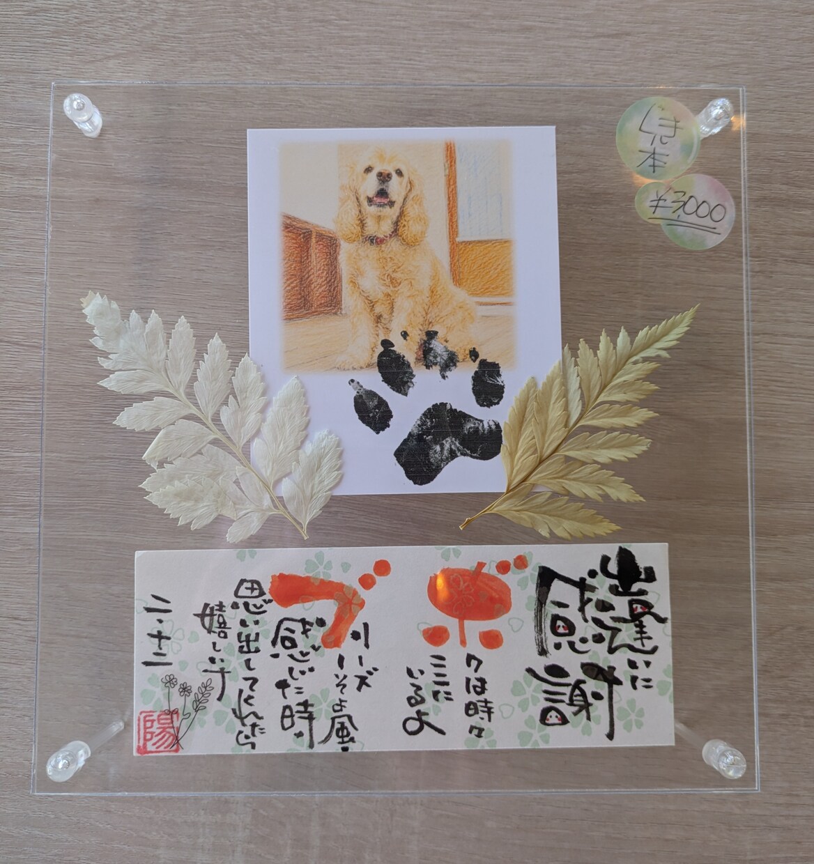 あなたの大切な家族（ペット）の御遺影書を創作します 癒しの思い出を【笑顔の書】で表現 イメージ1