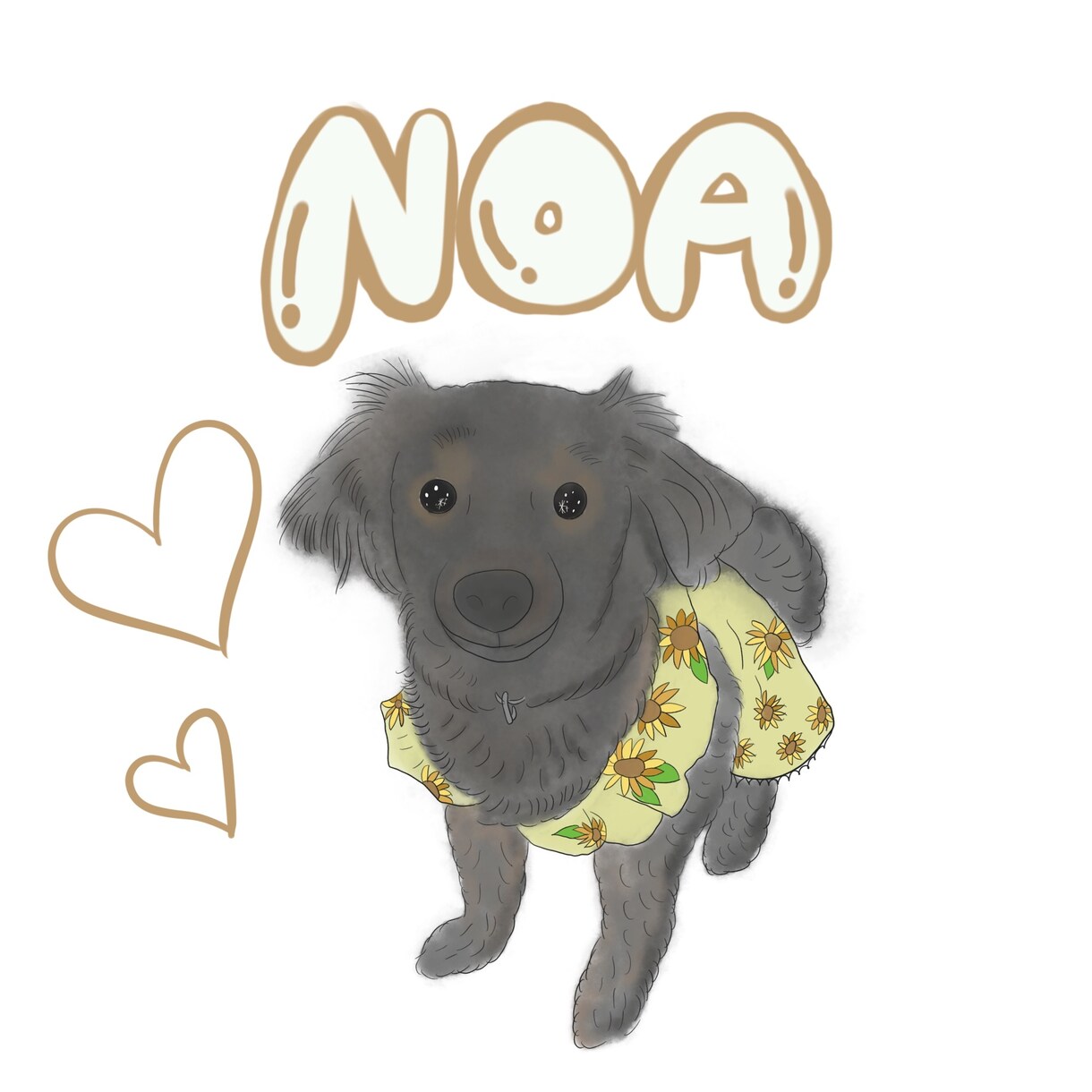 愛犬のイラスト描きます 大事な家族、わんちゃんのイラスト描きます！ イメージ3
