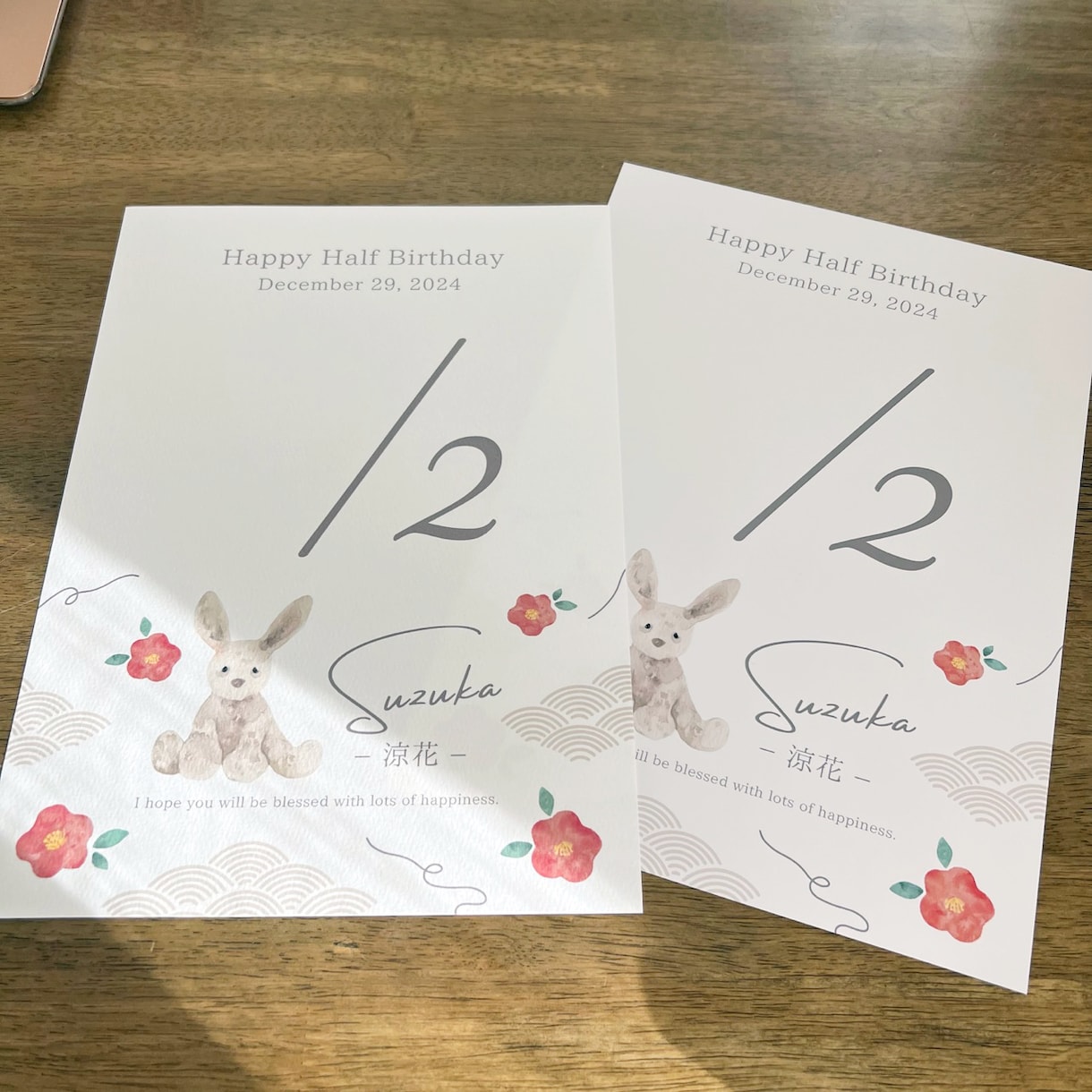 季節限定♡１歳記念手形足形ポスターつくります 2枚セットで失敗してしまったときやプレゼントにも◎ イメージ4