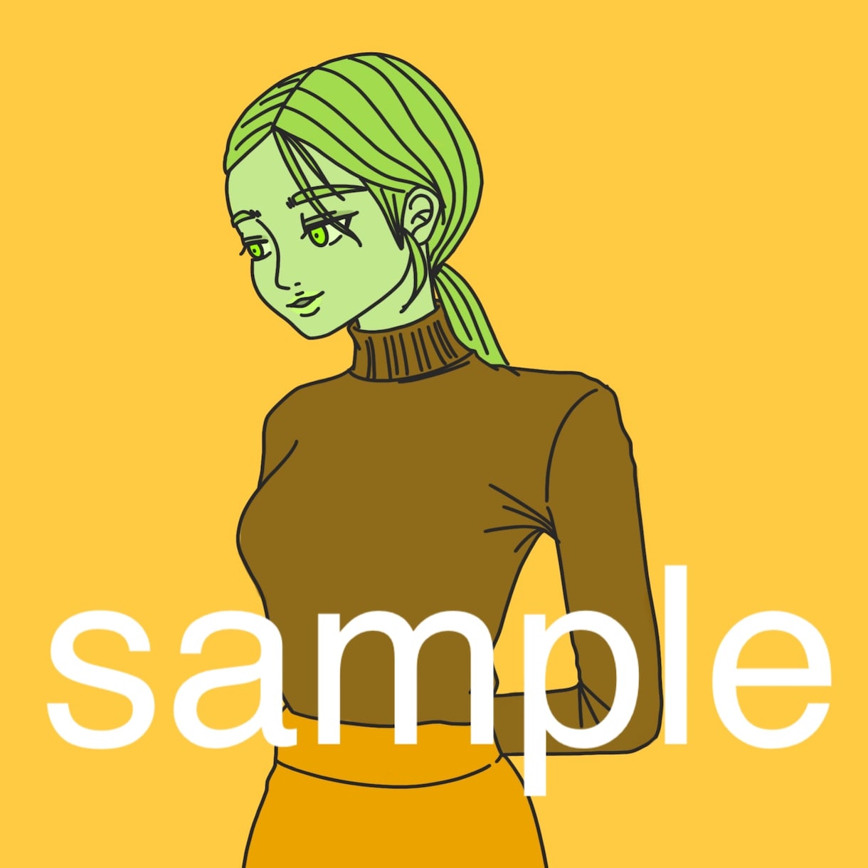 リテイク無制限！おしゃれな雑誌風アイコン描きます 被らない個性派アイコンお任せ下さい【最短１日】【商用可】 イメージ10