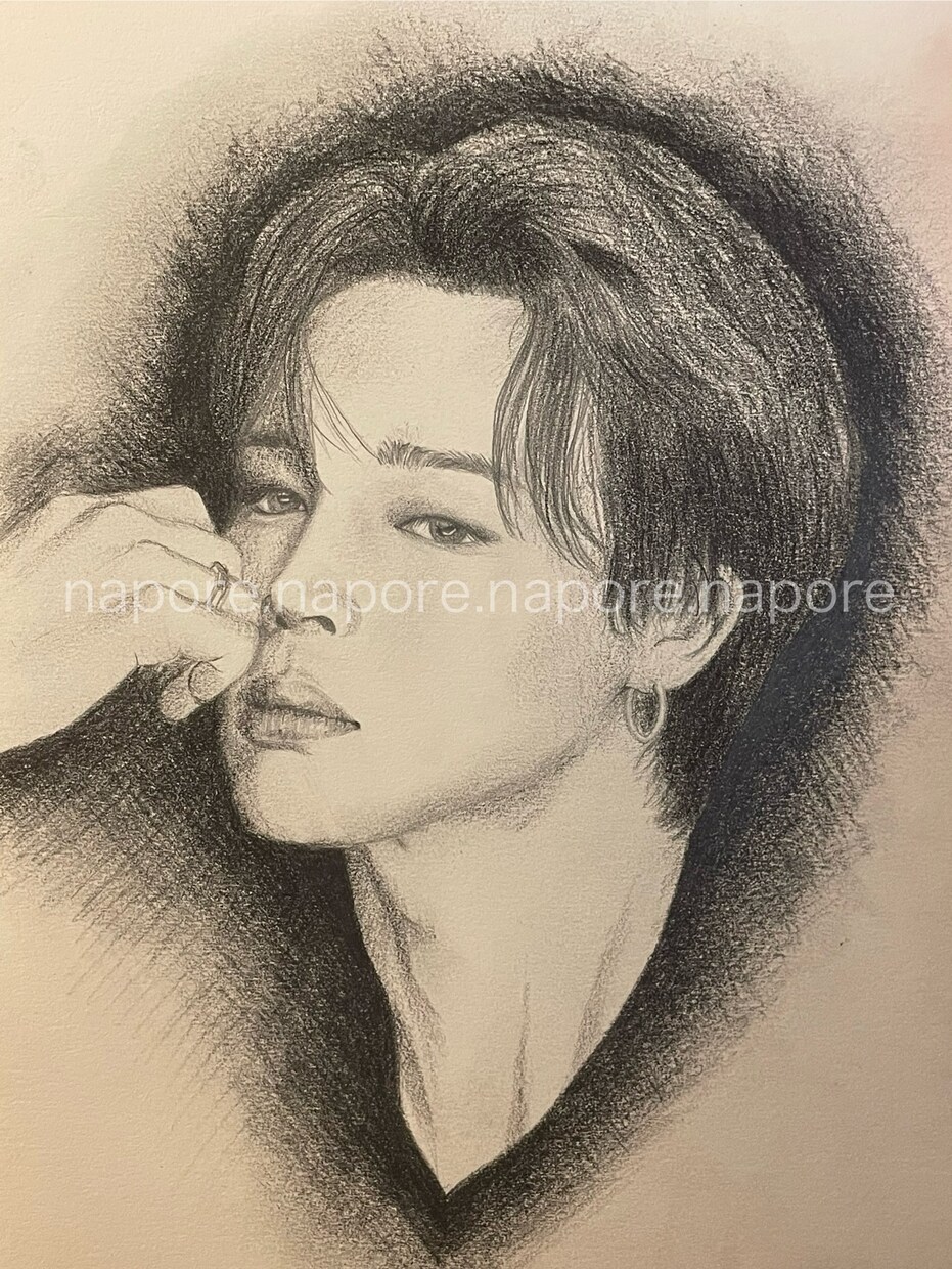 ご希望の人物かペットの似顔絵を鉛筆画で描きます リアルな似顔絵　プレゼントにも♪ 人物画　ぺット画　白黒 イメージ1