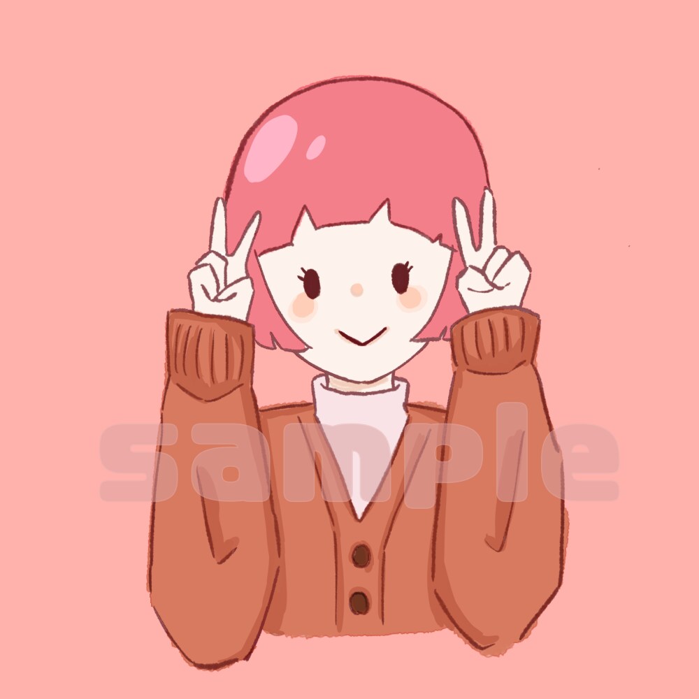 SNSなどのアイコン作成します ゆるっとシンプルなイラストです。 イメージ2
