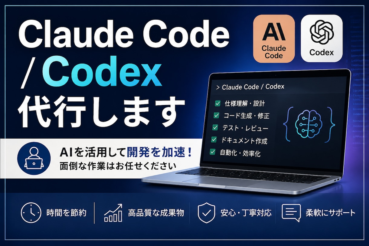 Claude Code/Codex代行します Claude Code/Codexで高速自動開発代行 イメージ1