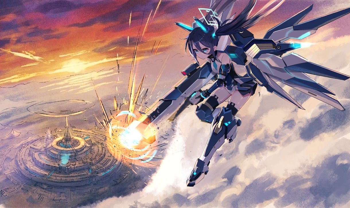 割引有　息をのむ背景と逆光の美少女一枚絵を描きます 丁寧なヒアリングであなたの活動に合わせた特別なイラストを制作 イメージ1