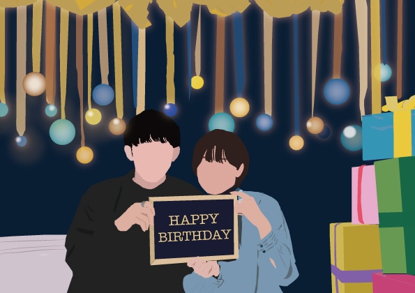 フラットデザインを制作いたします 思い出の写真をイラストにします。 イメージ1