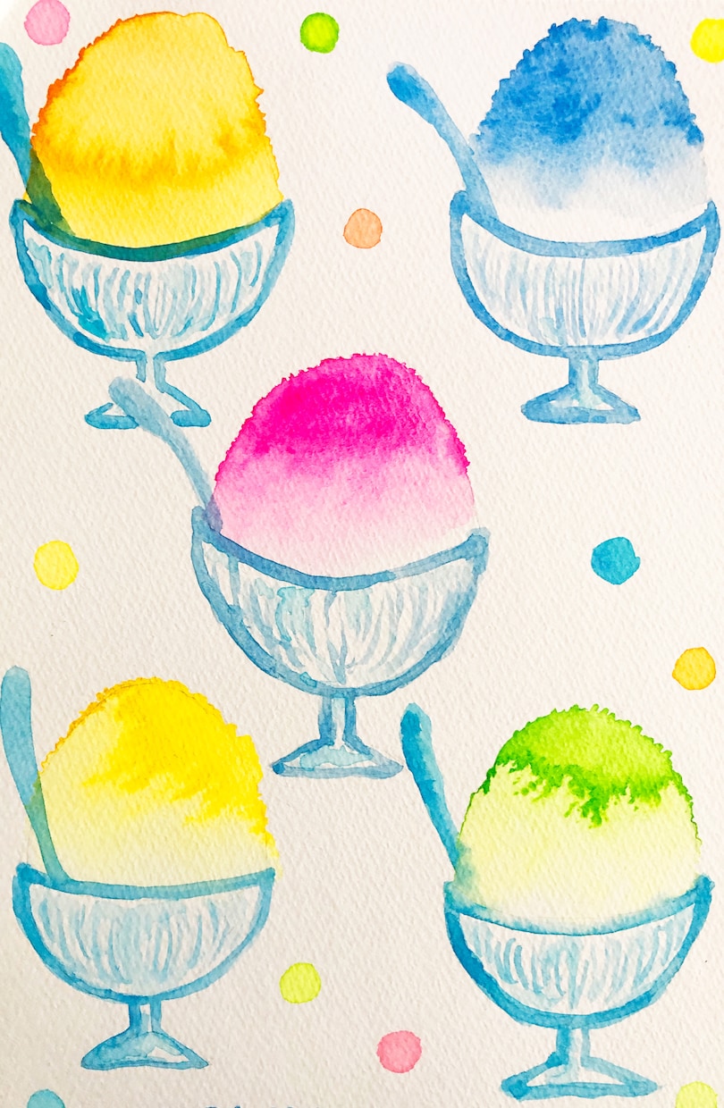 やさしい水彩イラスト描きます 果物・かき氷・スイーツなど、優しい水彩タッチで描きます イメージ3