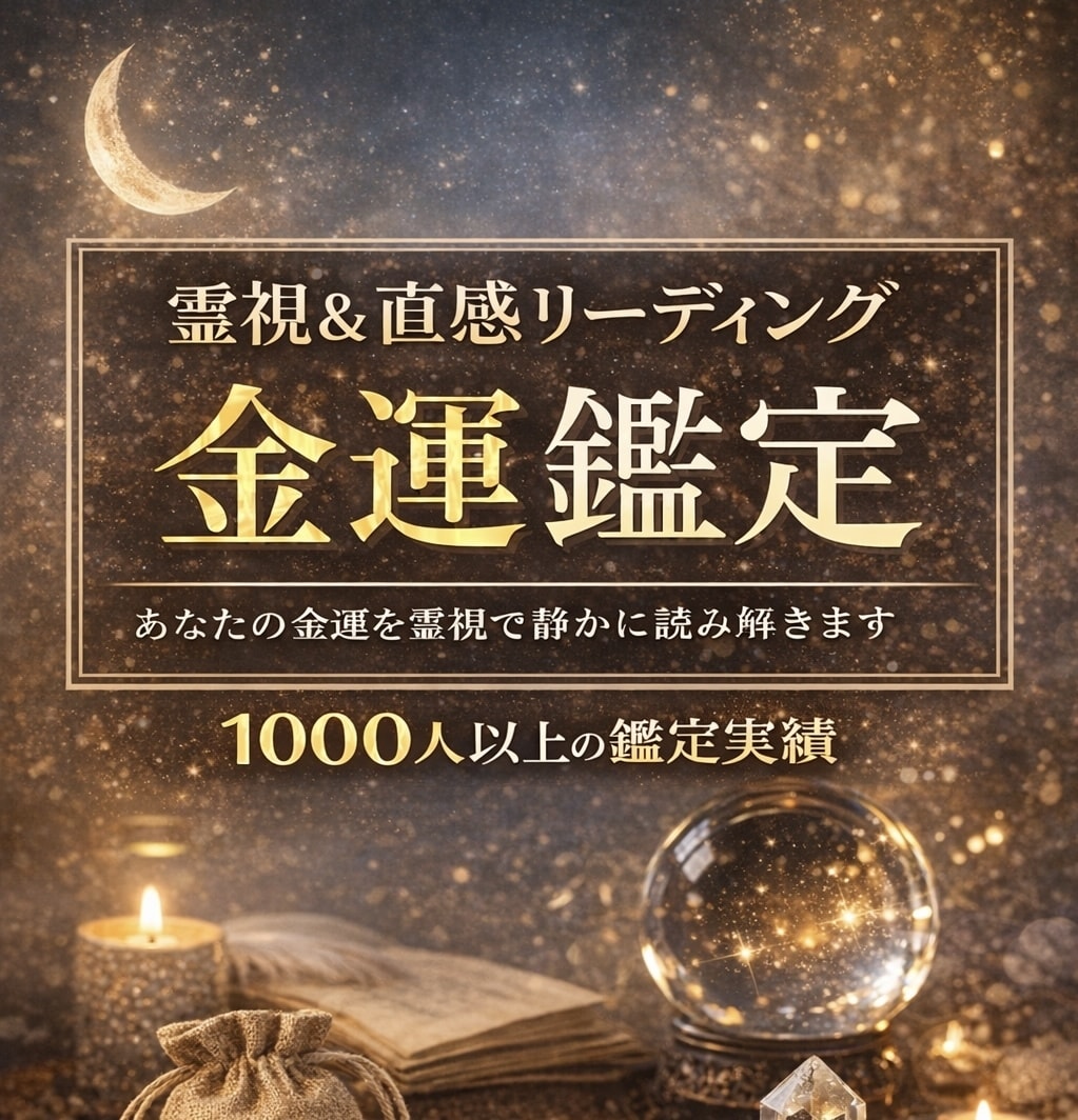 金運の流れを霊視で丁寧に鑑定します 占い歴10年の私が今の金運の流れを霊視で丁寧に読み取ります イメージ1