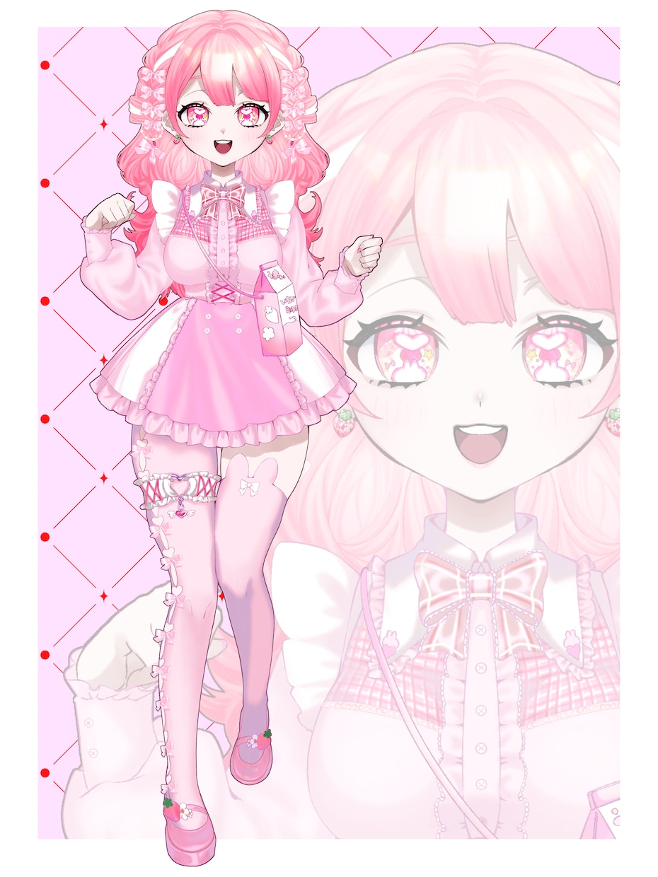 VTuber様向けキラキラ可愛い1枚絵を制作します 商用利用込み！キラキラ可愛いイラストを最短2日でお手元に！ イメージ7