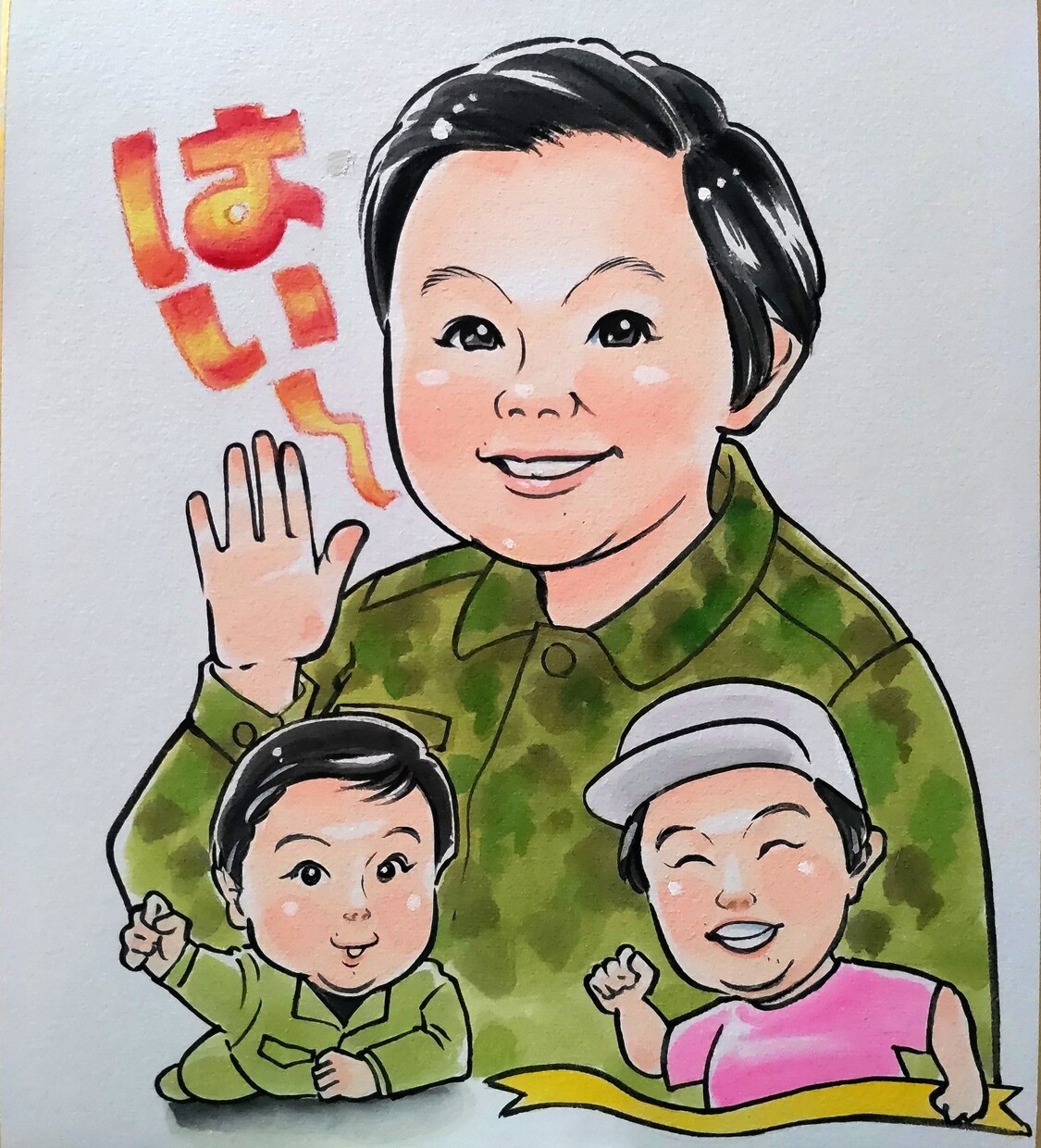 華やか♪上品な誰にでも喜ばれる似顔絵作成します 【元漫画家】が描く似ていて表情豊か嫌味のない作画 イメージ5