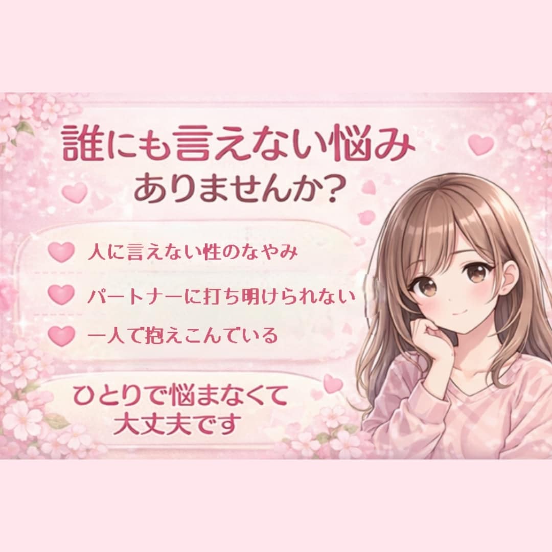 性行為の悩みリアルに解決のヒントお出しします 誰にも言えない性の悩み、否定せず優しくお聞きします イメージ2
