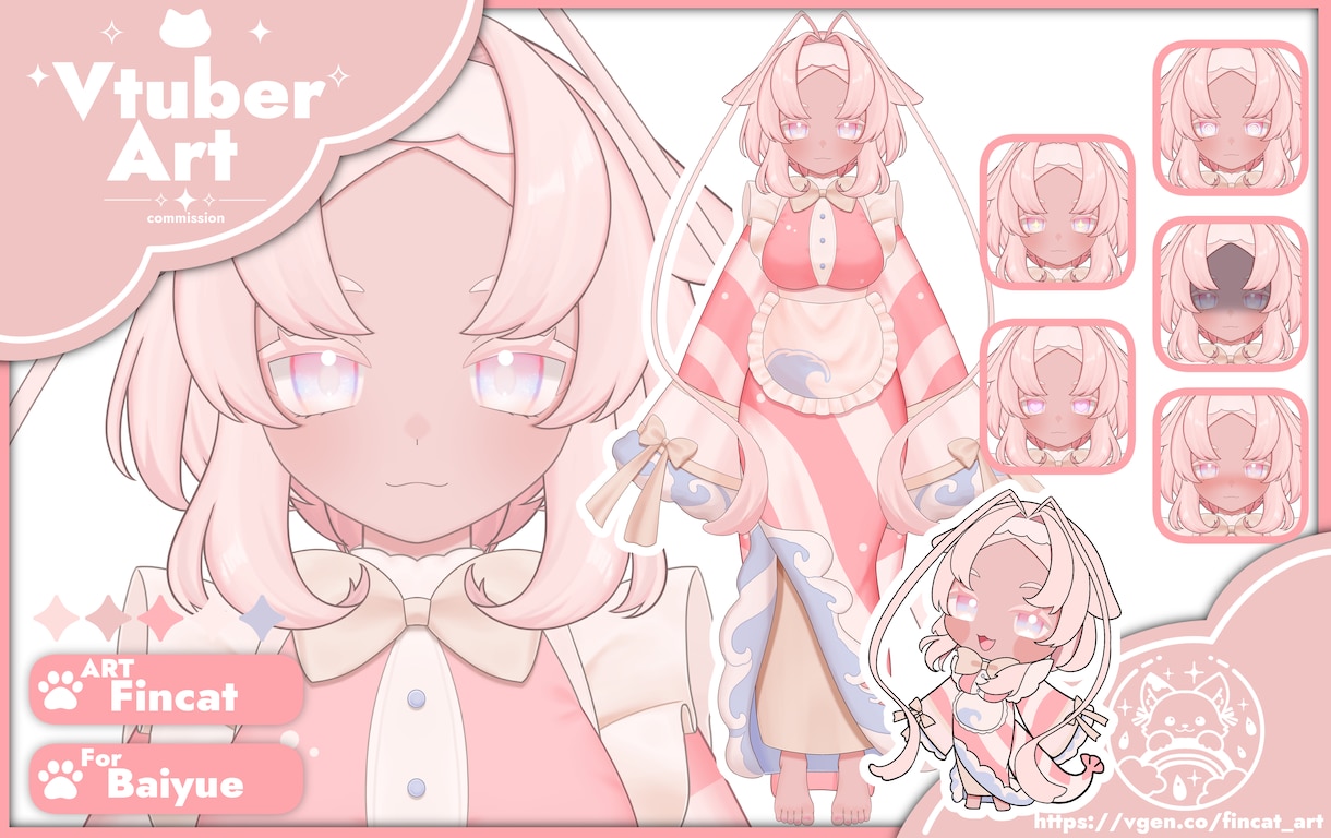 可愛いVtuberキャラクターを制作します 1年後もアップデート対応｜成長するVtuberモデル制作 イメージ7
