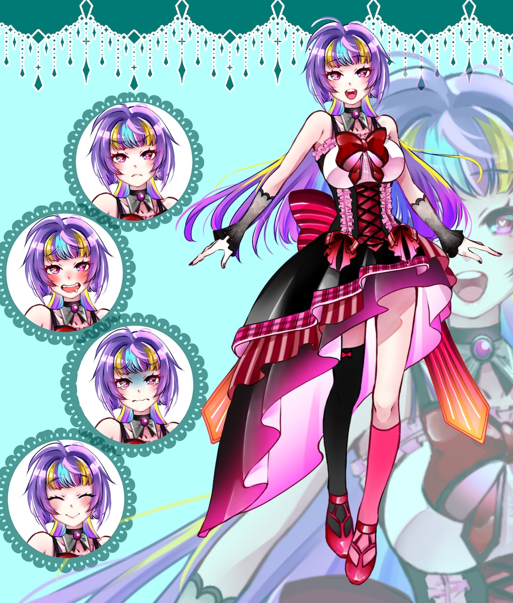 Vtuber様向けパーツ分けイラストを制作致します 提携先のモデラー様とセットでご利用いただくと更にお得！ イメージ2