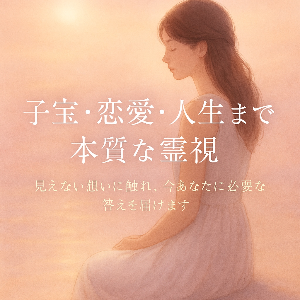 子宝や人生・恋愛全般まで特殊な霊視で鑑定します あなたの魂に深くアクセスし、本質を見極める霊視を鑑定します イメージ2