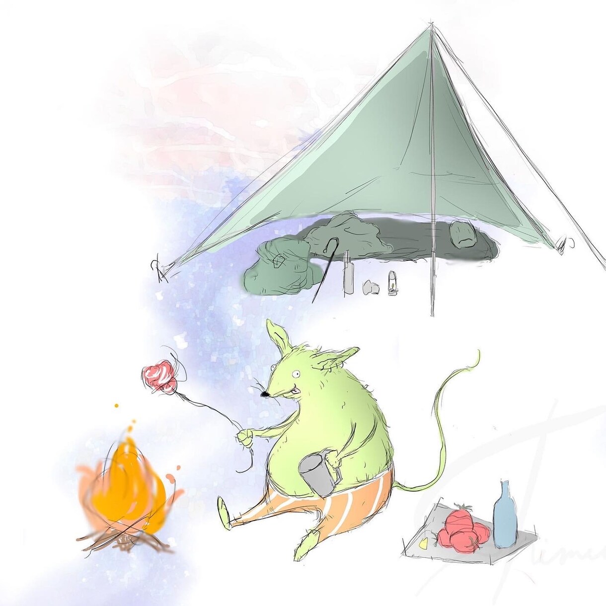 ふしぎなあたたかさと面白みのある挿絵お描きします 文字や詩など、その世界観にそっと寄り添えますように。 イメージ3
