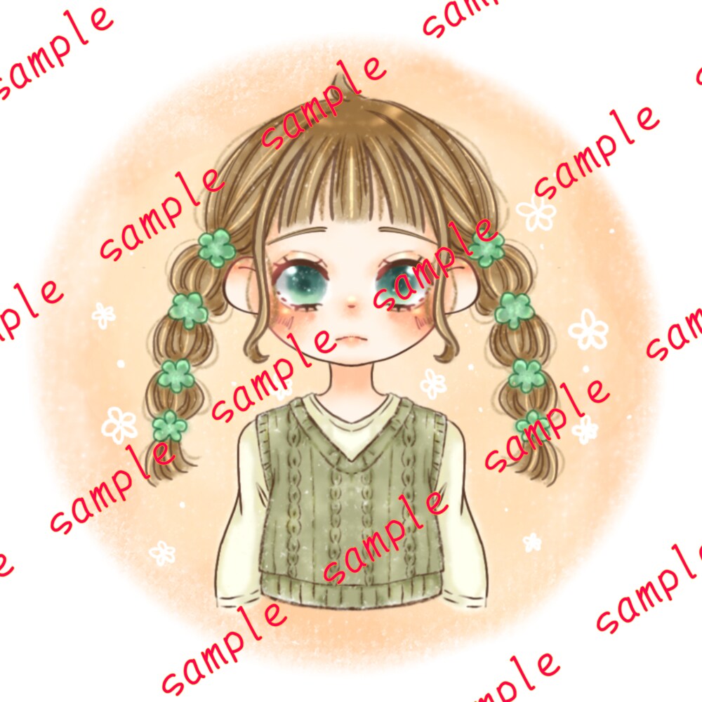 ゆるふわでかわいい女の子のアイコン描きます ゆるふわでかわいいオシャレな女の子描きます！ イメージ1