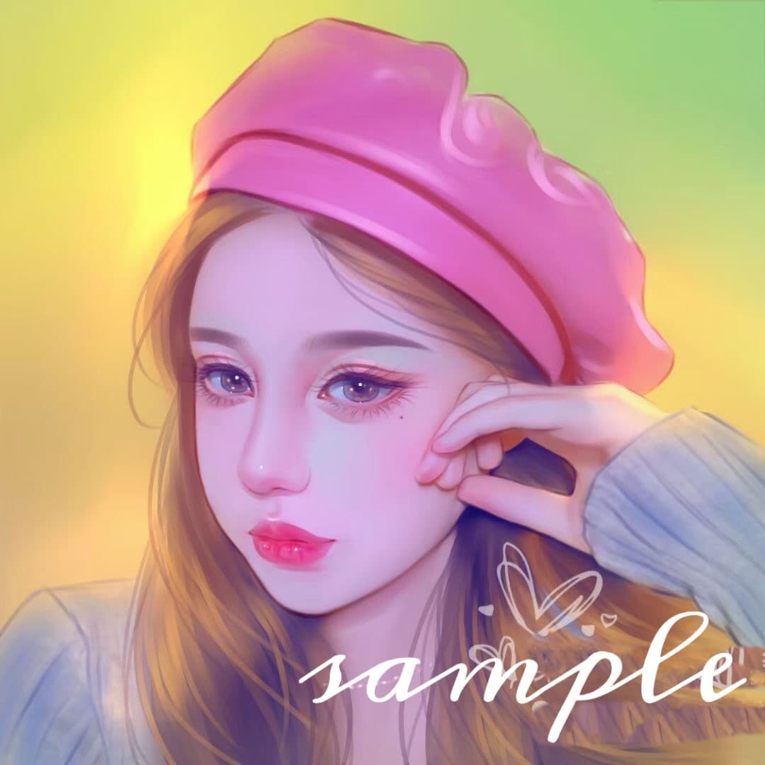 綺麗なリアル似顔絵/実写SNSアイコンを描きます 写真を元に似顔絵/受付画面、ご自身を更に魅力的に表現します イメージ2