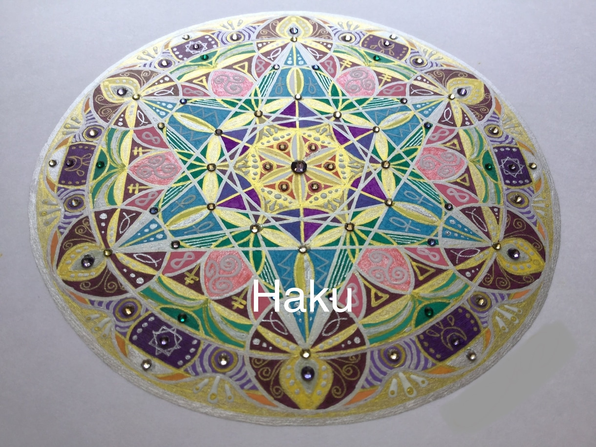 世界で唯一の『幾何学アート (原画) 』を描きます 頂いたテーマからイメージして描いた(手描)幾何学アートです♪ イメージ3